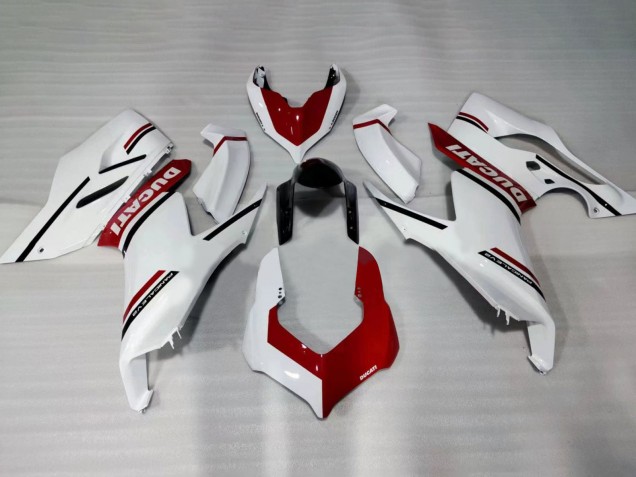 2020-2024 Ducati Panigale V2 Motorcycle Fairings - White Red Glossy Black Canada