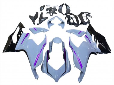 Online 2020-2024 Ducati Panigale V2 Motorcycle Fairings - Glossy Grey Purple Glossy Black Canada