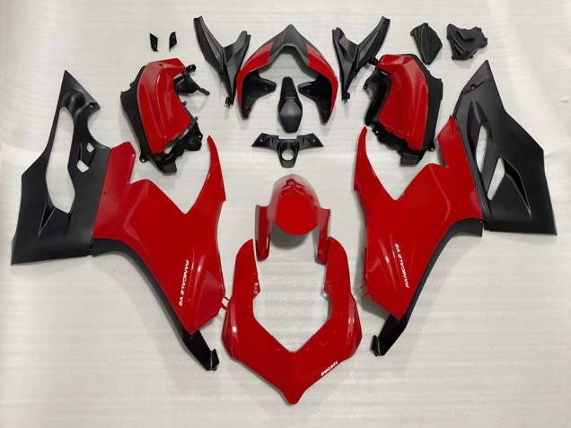 2020-2024 Ducati Panigale V2 Motorcycle Fairings - Red Matte Black Canada