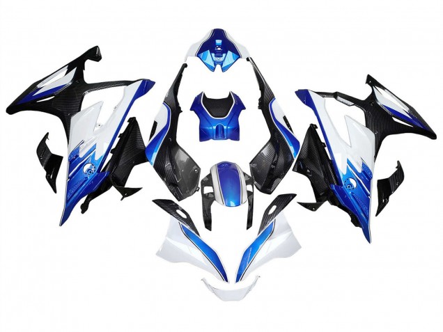 2023-2024 BMW S1000RR Motorcycle Fairings - White Blue Black Carbon Fiber Canada