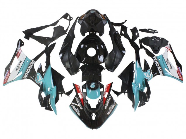 2023-2024 BMW S1000RR Motorcycle Fairings - Light Blue Matte Black Petronas Canada
