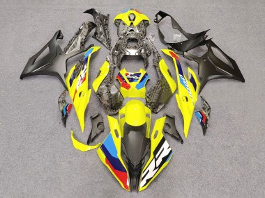 Online 2023-2024 BMW S1000RR Motorcycle Fairings - Yellow Carbon Fiber Canada