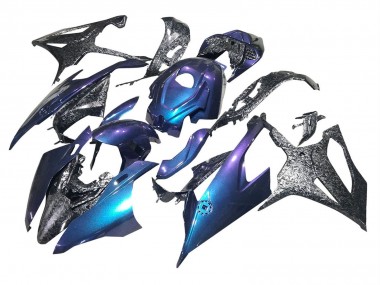 Online 2019-2022 BMW S1000RR Motorcycle Fairings - Gradient Blue Purple Forged Carbon Fiber Canada