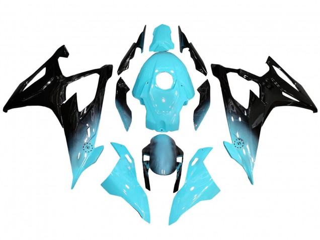 2019-2022 BMW S1000RR Motorcycle Fairings - Light Blue Black Canada