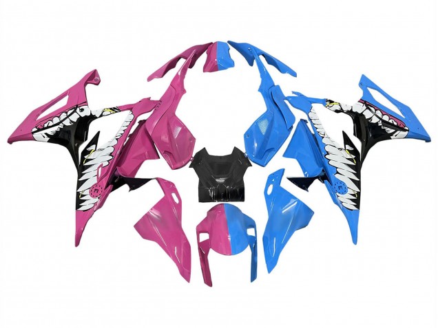 2019-2022 BMW S1000RR Motorcycle Fairings - Deep Pink Blue Shark Canada