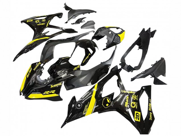2019-2022 BMW S1000RR Motorcycle Fairings - Glossy Black Yellow Canada