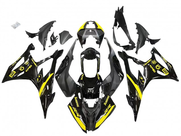 2019-2022 BMW S1000RR Motorcycle Fairings - Glossy Black Yellow Canada