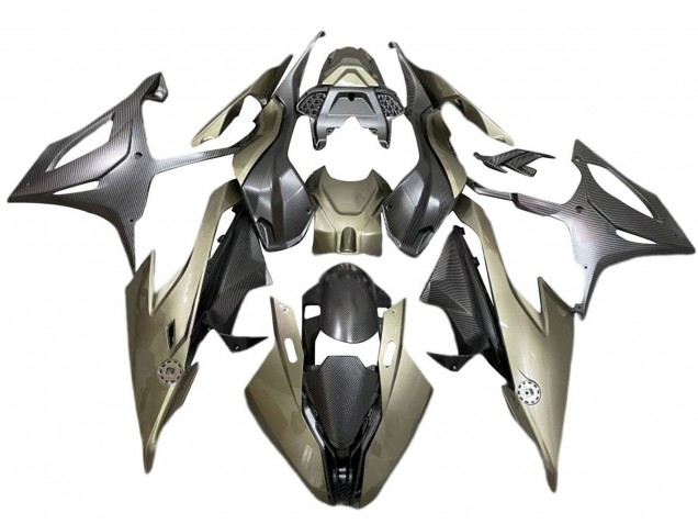 2019-2022 BMW S1000RR Motorcycle Fairings - Clay Green Carbon Fiber Canada