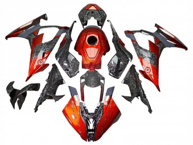 Online 2019-2022 BMW S1000RR Motorcycle Fairings - Dark Orange Forged Carbon Fiber Canada