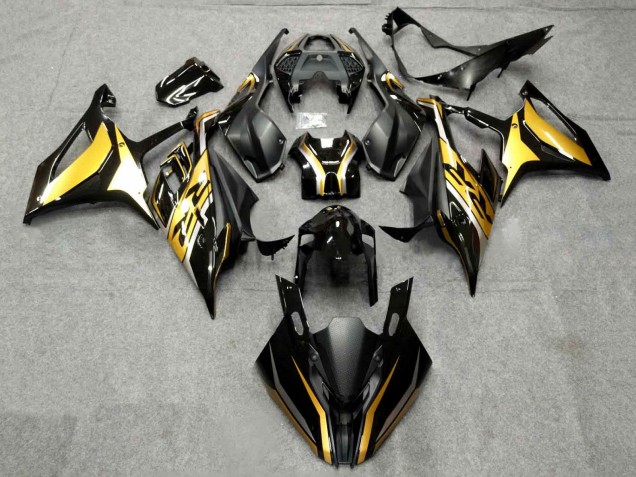 2019-2022 BMW S1000RR Motorcycle Fairing - Black Gold Canada