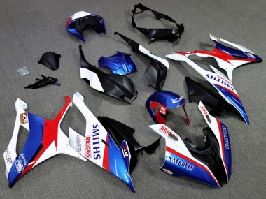 Online 2019-2022 BMW S1000RR Motorcycle Fairings - White Blue Red Smiths Canada
