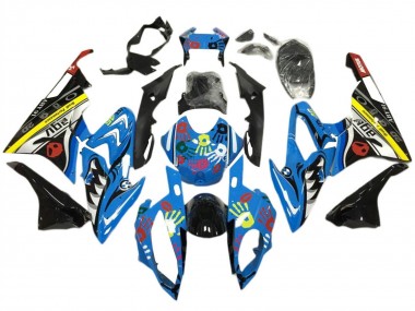 Online 2017-2018 BMW S1000RR Motorcycle Fairings - Blue Yellow Black Shark Canada