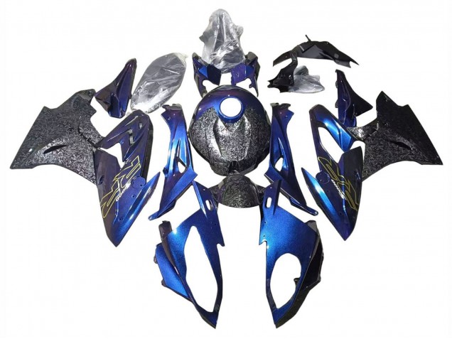 2015-2016 BMW S1000RR Motorcycle Fairings - Gradient Purple Blue Forged Carbon Fiber Canada