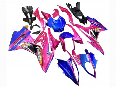 Online 2015-2016 BMW S1000RR Motorcycle Fairings - Pink Blue Shark Canada