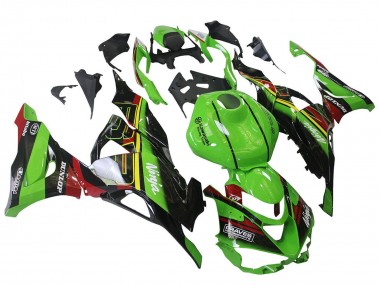 Online 2023-2025 Kawasaki ZX6R Motorcycle Fairings - Green Black Red Yellow Dunlop Canada