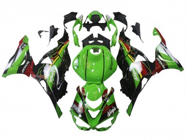 Online 2023-2025 Kawasaki ZX6R Motorcycle Fairings - Green Black Red Yellow Dunlop Canada