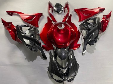 Online 2023-2025 Kawasaki ZX6R Motorcycle Fairings - Red Carbon Fiber Canada