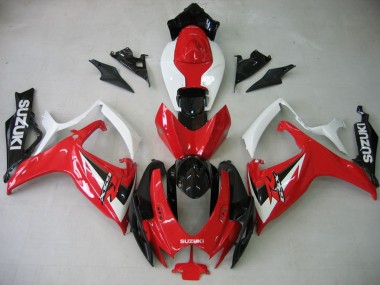 Online 2006-2007 Suzuki GSXR 600 / GSXR 750 Motorcycle Fairing - White Red Glossy Black Canada