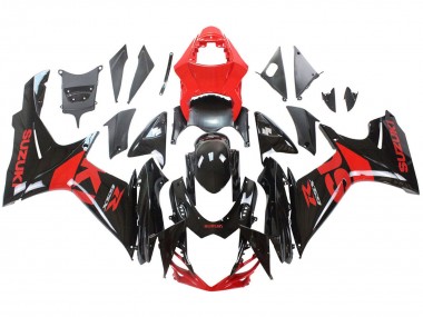 Online 2011-2024 Suzuki GSXR 600 / GSXR 750 Motorcycle Fairing Kits - Red Glossy Black Canada