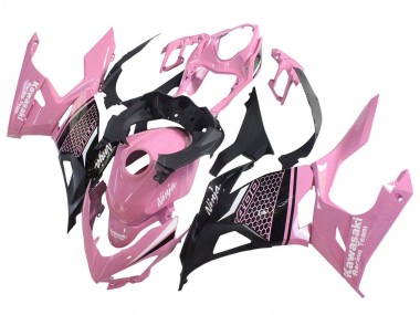 Online 2018-2024 Kawasaki Ninja 400 Motorcycle Fairings - Pink Matte Black Honeycomb Canada