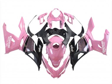 Online 2018-2024 Kawasaki Ninja 400 Motorcycle Fairings - Pink Matte Black Honeycomb Canada