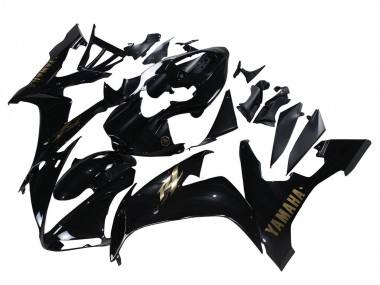 Online 2004-2006 Yamaha YZF 1000 R1 Motorcycle Fairings - Glossy Black Gold Decals Canada