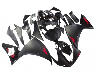 Online 2009-2011 Yamaha YZF 1000 R1 Motorcycle Fairing - Matte Black Red Decal Canada