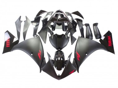 Online 2009-2011 Yamaha YZF 1000 R1 Motorcycle Fairing - Matte Black Red Decal Canada