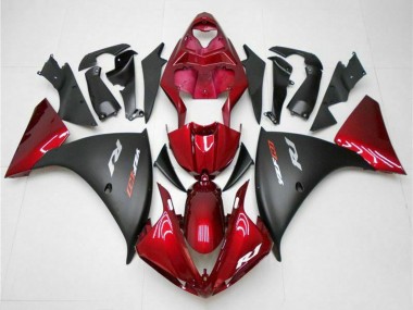 Online 2009-2011 Yamaha YZF 1000 R1 Motorcycle Fairings - Red Matte Black Canada