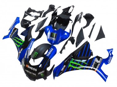Online 2015-2019 Yamaha YZF 1000 R1 Motorcycle Fairings - Blue Matte Black Green Monster ENEOS Canada