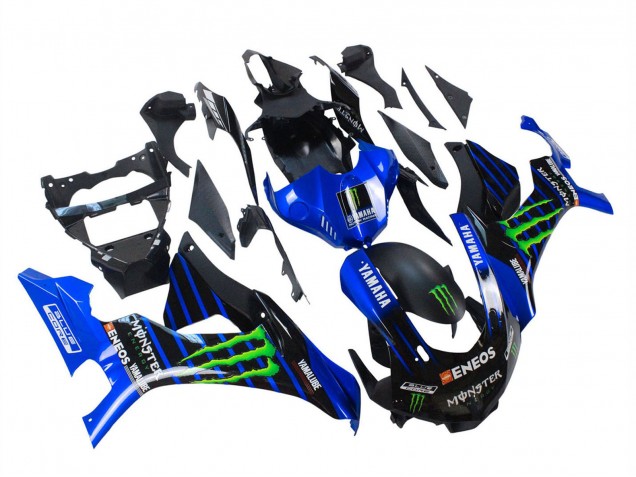 2015-2019 Yamaha YZF 1000 R1 Motorcycle Fairings - Blue Matte Black Green Monster ENEOS Canada