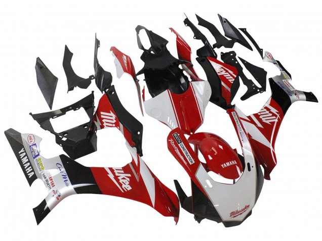 2020-2025 Yamaha YZF 1000 R1 Motorcycle Fairings - White Red Black Milwaukee Canada