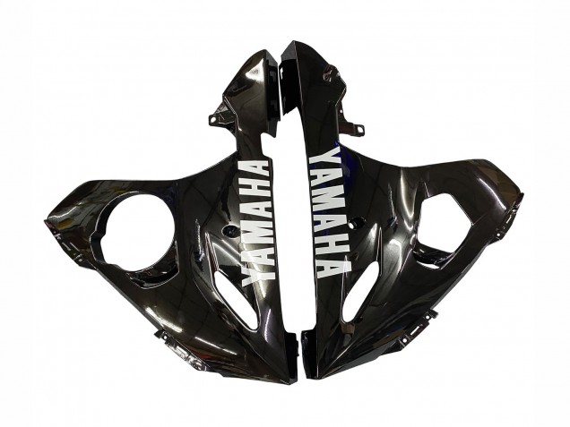 2006-2009 Yamaha YZF R6S Motorcycle Fairings - Glossy Black White Decals Canada