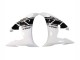 2003-2004 Yamaha YZF R6 Motorcycle Fairing - White Glossy Black Canada