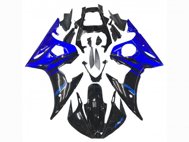 2006-2009 Yamaha YZF R6S Motorcycle Fairings - Blue Glossy Black Canada