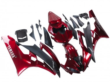 Online 2006-2007 Yamaha YZF 600 R6 Motorcycle Fairing - Red Matte Black Canada