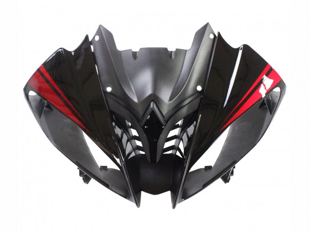 2008-2016 Yamaha YZF 600 R6 Motorcycle Fairings - Glossy Black Matte Black Red Stripe Canada
