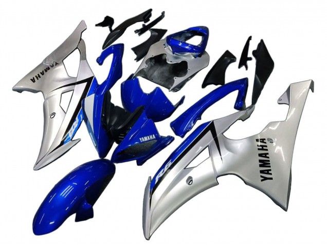 2008-2016 Yamaha YZF 600 R6 Motorcycle Fairings - Silver Blue Canada