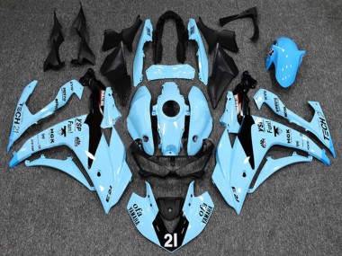 Online 2015-2018 Yamaha YZF R3/R25 Motorcycle Fairings - Light Blue Black Yamalube 21 Canada