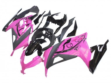 Online 2013-2024 Kawasaki EX300 Motorcycle Fairings - Pink Black Canada