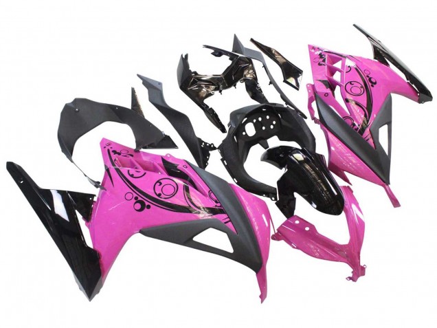 2013-2024 Kawasaki EX300 Motorcycle Fairings - Pink Black Canada