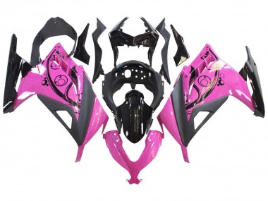 Online 2013-2024 Kawasaki EX300 Motorcycle Fairings - Pink Black Canada