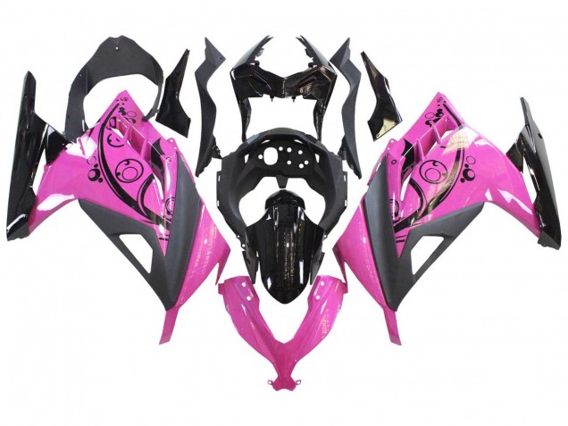 2013-2024 Kawasaki EX300 Motorcycle Fairings - Pink Black Canada