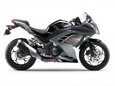 Online 2013-2024 Kawasaki EX300 Motorcycle Fairings - Black Silver Red Canada