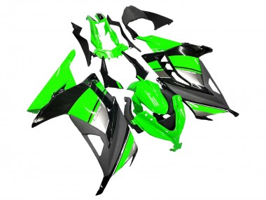 Online 2013-2024 Kawasaki EX300 Motorcycle Fairings - Green Silver Black Canada