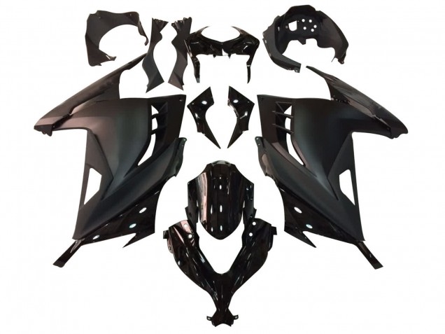 2013-2024 Kawasaki EX300 Motorcycle Fairing - Glossy Black Matte Black Canada