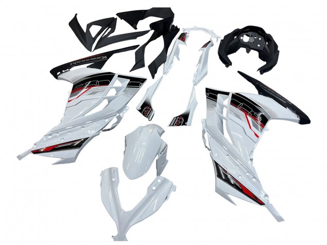 2013-2024 Kawasaki EX300 Motorcycle Fairings - White Red Black Canada