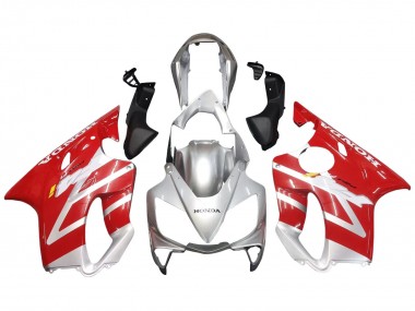 Online 2004-2007 Honda CBR600 F4i Motorcycle Fairings - Silver Red Canada