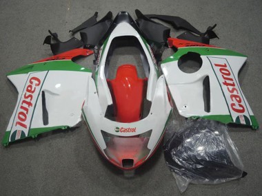 Online 1996-2007 Honda CBR1100XX Blackbird Motorcycle Fairings - White Red Green Castrol Canada