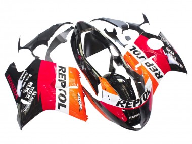 Online 1996-2007 Honda CBR1100XX Blackbird Abs Motorcycle Fairings - Orange White Red Glossy Black Repsol Canada